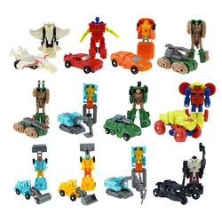 12Pcs/set New Creative Deformation Engineering Car/tank Armoured Car Children's Robot Puzzle Toys Boys Birthday Christmas Gifts