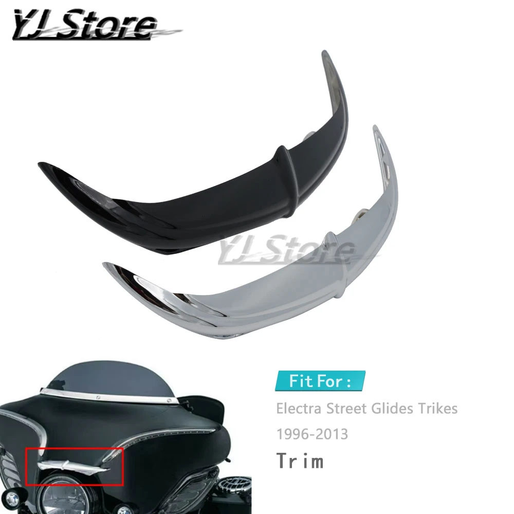 

Подходит для Harley Electra Street Glides Trikes 1996-2013, головной светильник для мотоцикла, крыло летучей мыши, обтекатель для бровей и век, акцентная накладка 12 11 10