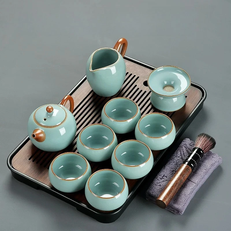 Teaware Camping Tea Set Gaiwan Matero Porcelain Chasen Jingdezhen Tea Set Bowl Mates Jogo De Cha Porcelana Matcha Accessories - view 4