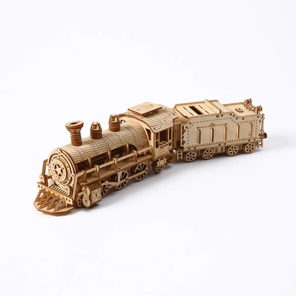 DIY Retro Locomotive Assemble Model Toys Teens & Adults Mechanical Creative Drawing Building Blocks Set for Gift 3d Wood Puzzle