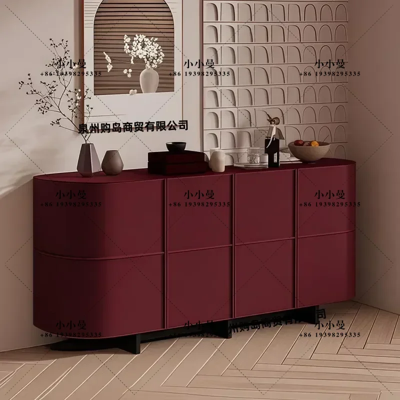 Italian Minimalist Side Cabinet Living Room Wall Storage Locker Porch Decorative Cabinet
