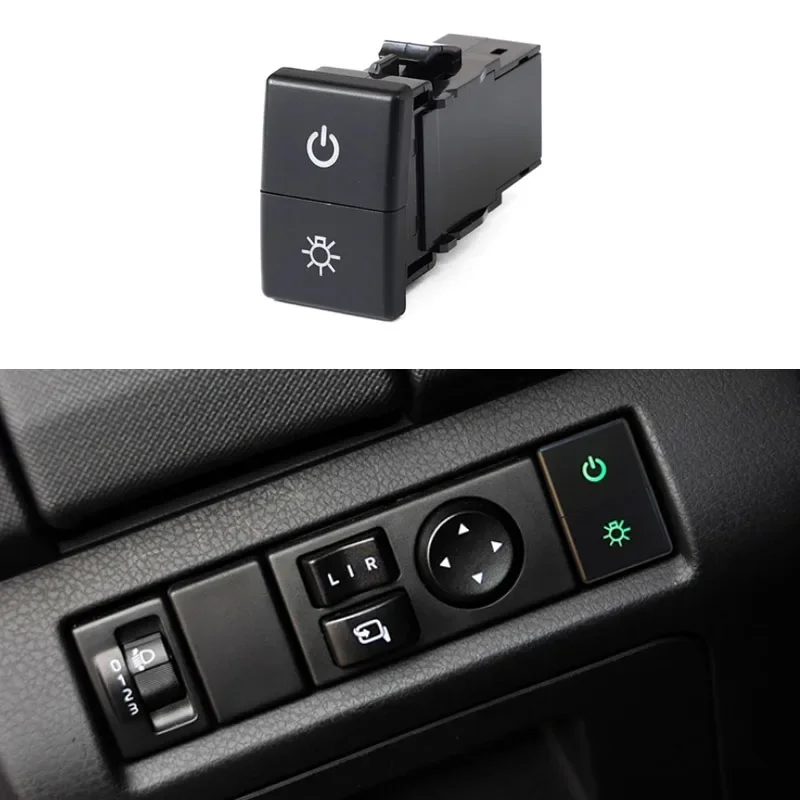 

1PC Car Front Fog Rear Fog Power supply High and low beam Air pump Switch Button With Connection Wire For ISUZU D-MAX V-CROSS