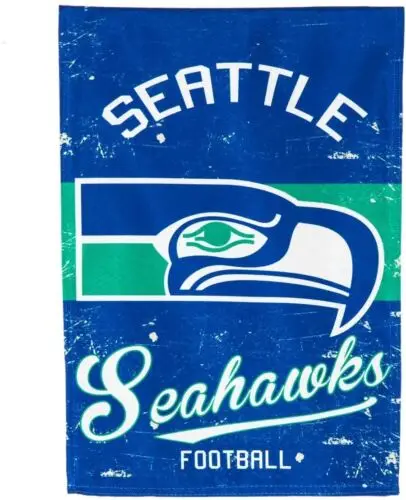 Seattle Seahawks Premium Garden Flag Banner, Double Sided, Retro Vintage...