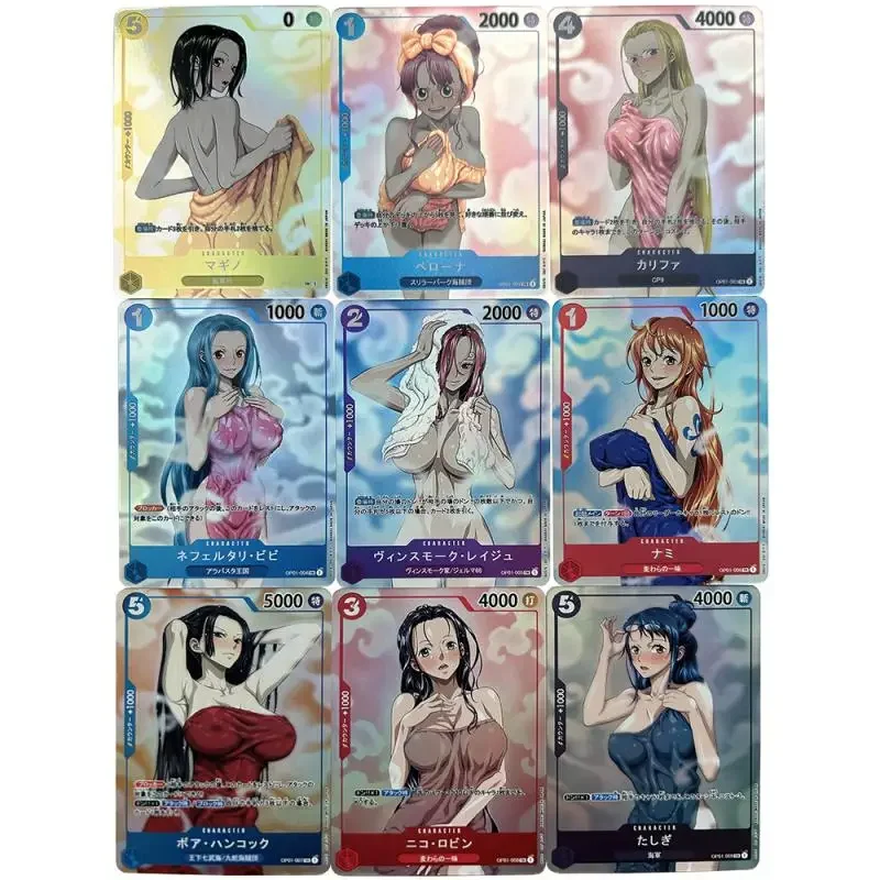 Anime ONE PIECE DIY ACG Tabletop Battle Game Refraction Foil Kalifa Perona Shirahoshi Toys for boys Collectible Cards Gifts