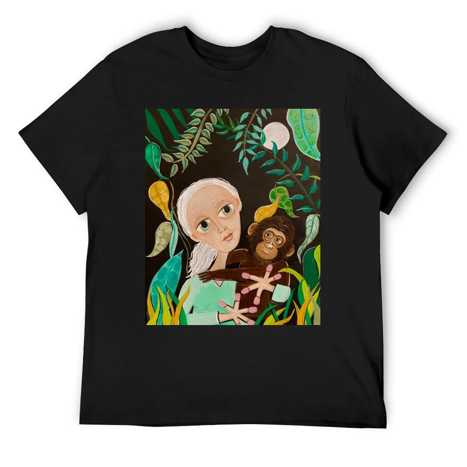 

Футболка Jane Goodall, винтажные футболки с графическим рисунком, мешковатые рубашки, забавные футболки для мужчин