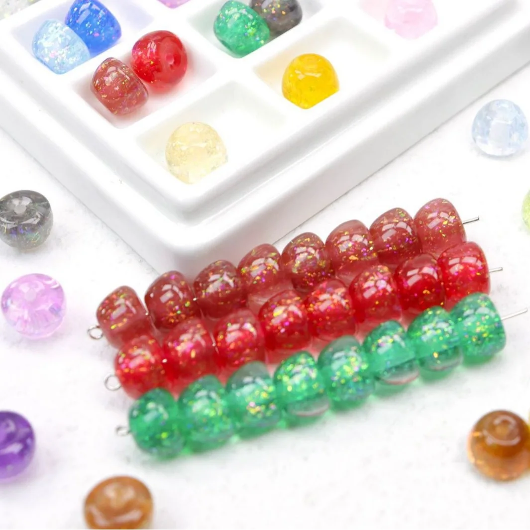 

Free shipping 230pcs/lot 10*8mm glitter effect cartoon apple shape resin beads diy jewelry garment hair accessory
