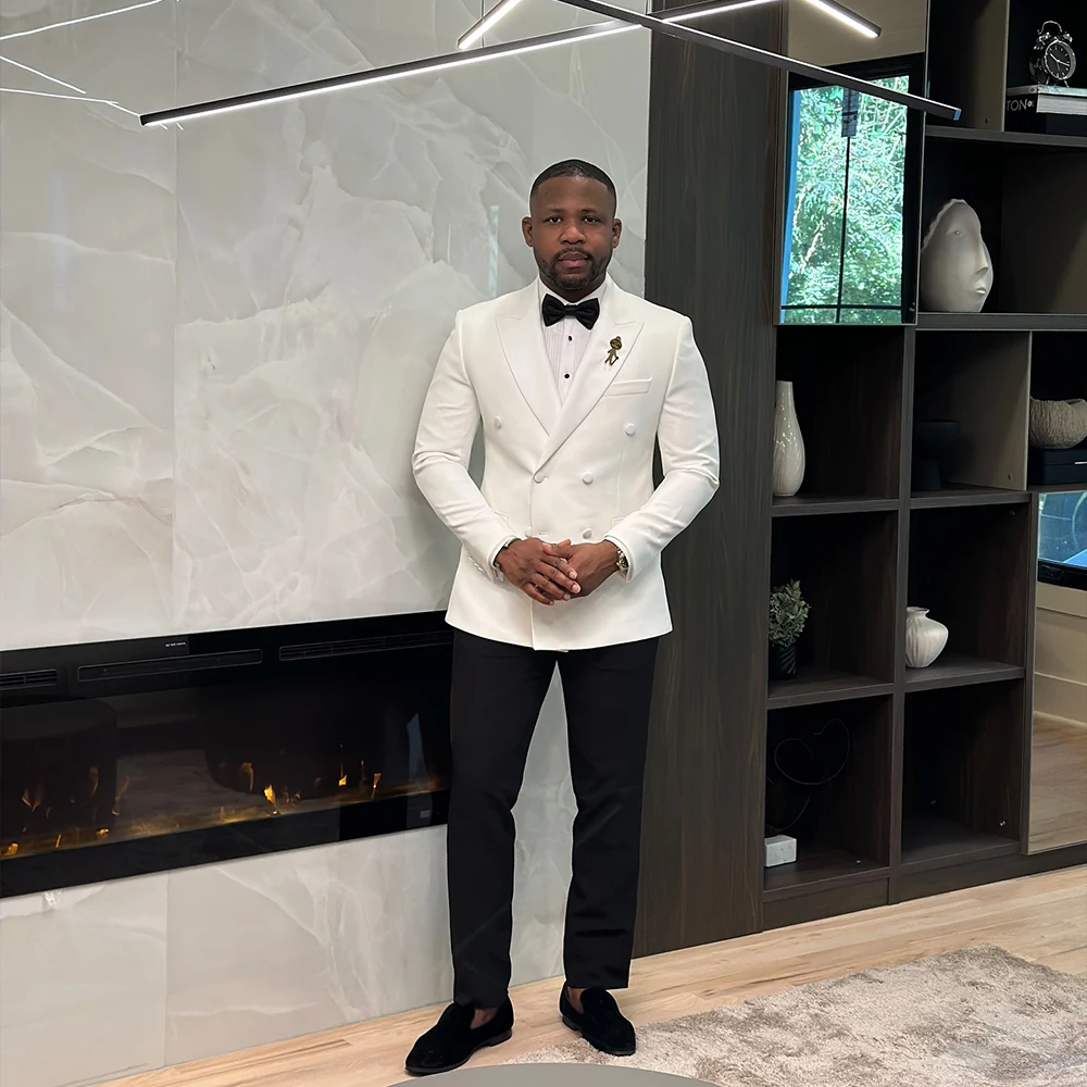 

Yimi мужские костюмы с остроконечными лацканами, комплект из 2 предметов, двубортный свадебный пиджак для жениха, мужские вечерние платья для выпускного вечера, куртка по индивидуальному заказу