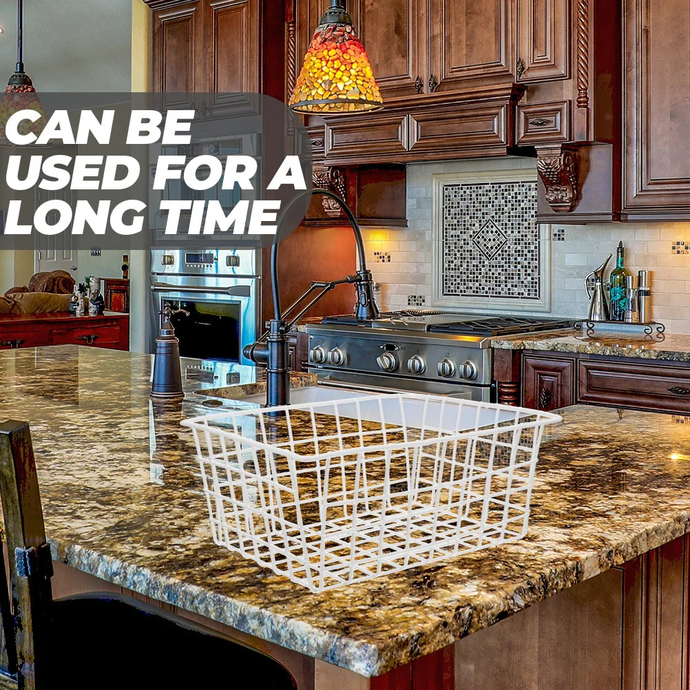 

2Pcs Storage Basket Freezer Organizer Wire Basket Fruit Vegetable Holder Fridge Storage Pantry Organization Bin