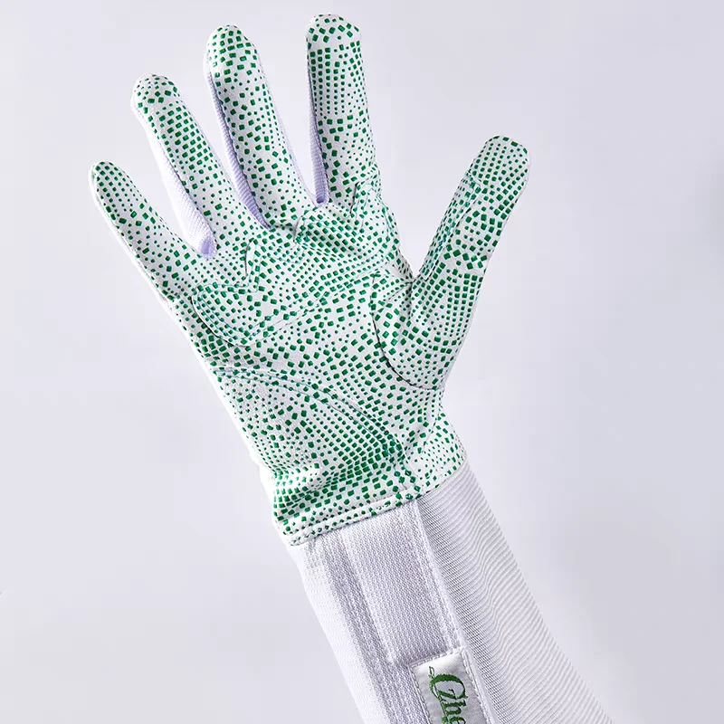 czhe-グリーン粒子ノンスリップフェンシンググローブ競技スタイルフラワーソードヘビーソードシリーズニュートラルスポーツフィットネスファン用品