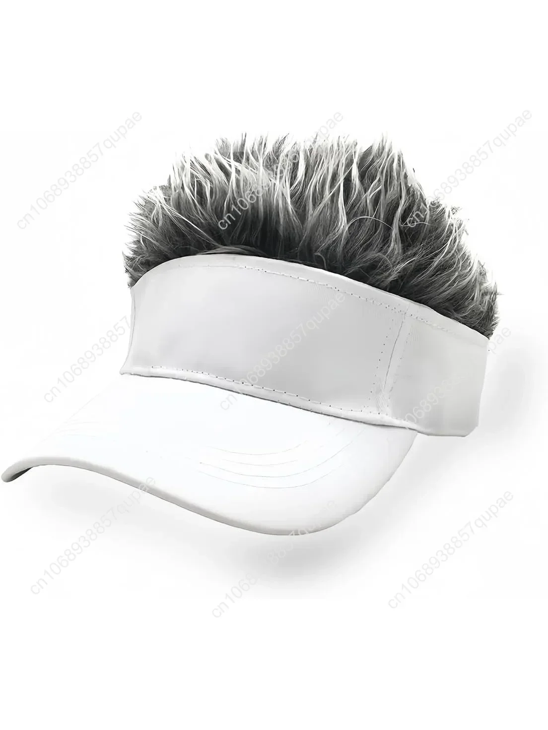 

Sun Visor Hat with Fake Hair