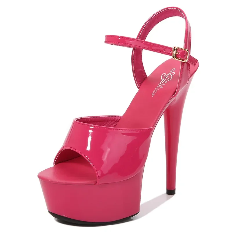 Designer shoes Women Sexy Show Sandals 15CM High Heels Sexy Platform Color Sandals Girls Shoe for Party Club Drop Sale