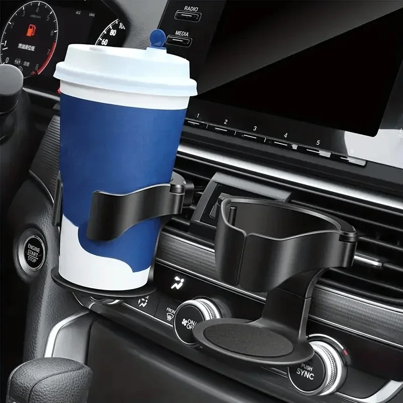 1A-Car Vent Cup & Organizer Holder | Secure Cradle with Shock-Absorbing EVA Pad, Expands to Fit Large Mugs & Slim Cans, E