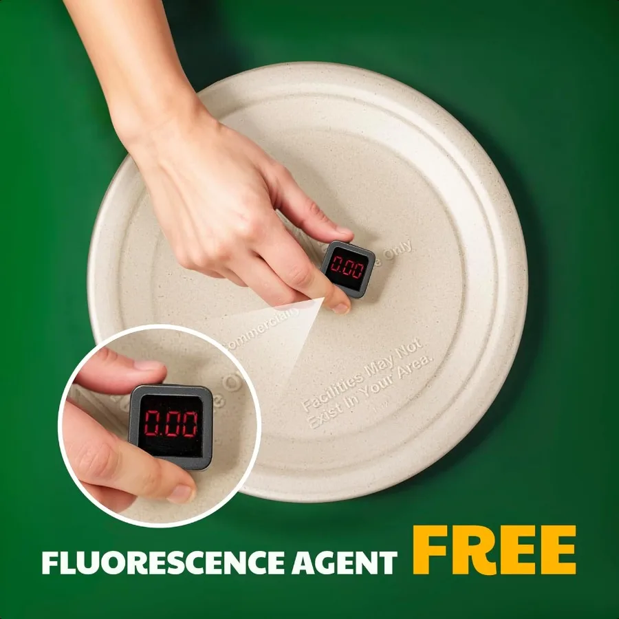 100 Compostable Paper Plates 10 Inch 125 Count Biodegradable Bagasse Plates Heavy Duty  Plates Bulk for Party MicrowaveSafe Soa