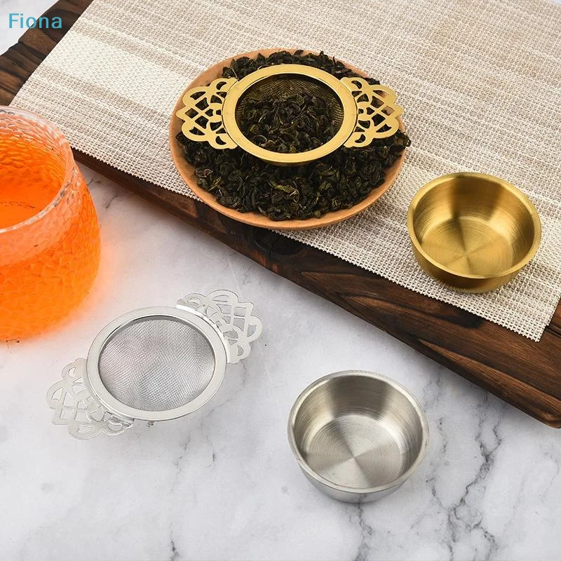Picture 4: ✔Double-layer Fine Mesh Tea Strainer Stainless Steel Filter Sieve Teaware Lace Tea Drain Useful Tea Infusers Kitchen Accessories