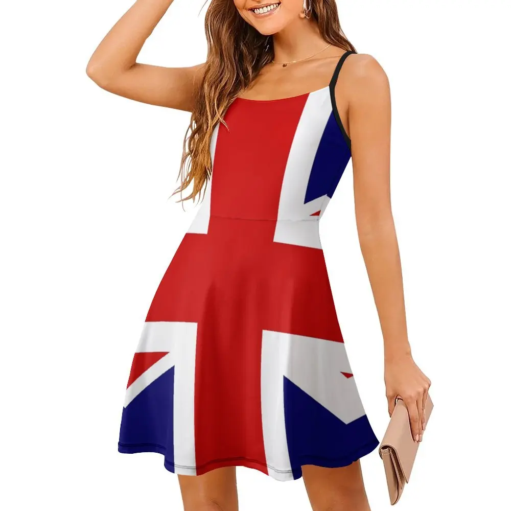 British Flag Union Jack Cute Sexy women's Gown women's Sling Dress Funny novità Clubs The Dress