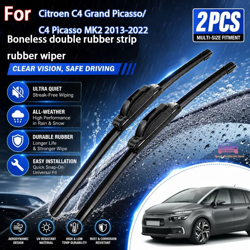 

Front Wiper Blades For Citroen C4 Grand Picasso/C4 Picasso MK2 2013-2022 Windshield Windscreen Window 30"+30" Modification Parts