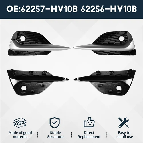 Imagen 2 del producto Nuevo para Nissan Qashqai J11 2019-2022 62257-HV10B 62256-HV10B marco de luz antiniebla delantera párpado cubierta tipo ceja embellecedora de coche