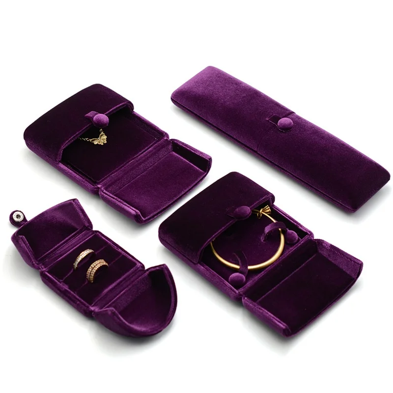 1 Stück Hochwertige Samtbox, Ringbox, Halskettenbox, Armbandbox, Ohrringbox, Schmuckaufbewahrungsbox – Detail 3