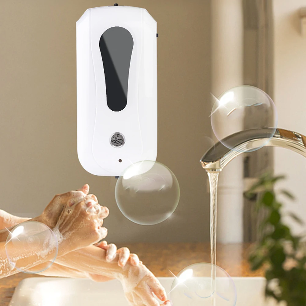 

Автоматический дозатор для мыла на 1200 мл с сенсорным управлением, настенный, бесконтактный, с зарядкой через USB