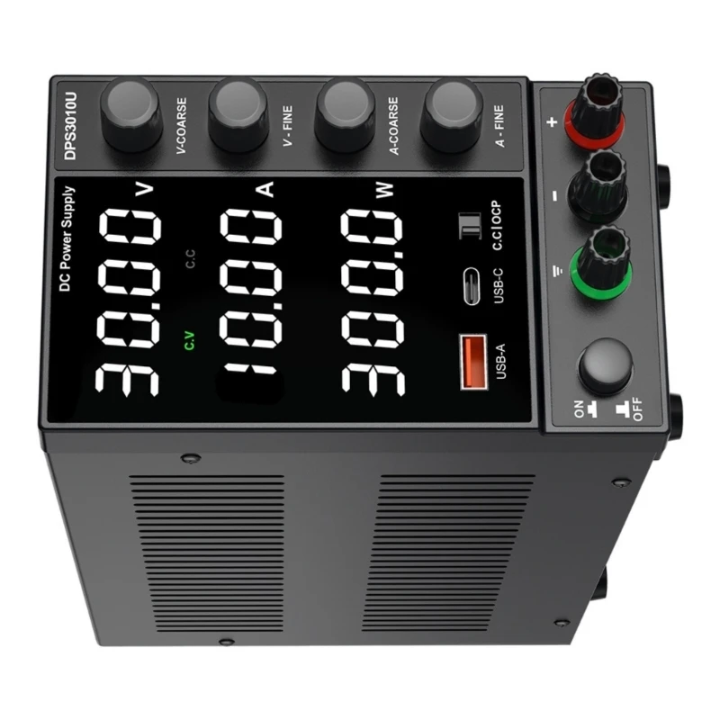 

Laboratory Power Supply 0 to 30V/60V/120V/160V with Adjustable Voltages Current Two USB Type C Charging Port
