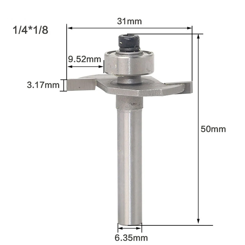 Uso della punta del Router della fresa da 3.17 / 2.38 MM per la scanalatura del pannello di legno installa lo stampaggio a T fisso