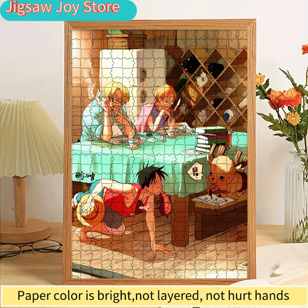 

Anime One Piece Straw Hat Pirates Casual Daily Life Scene Paper Puzzle, Creative Home Decor Gift For Anime Enthusiasts
