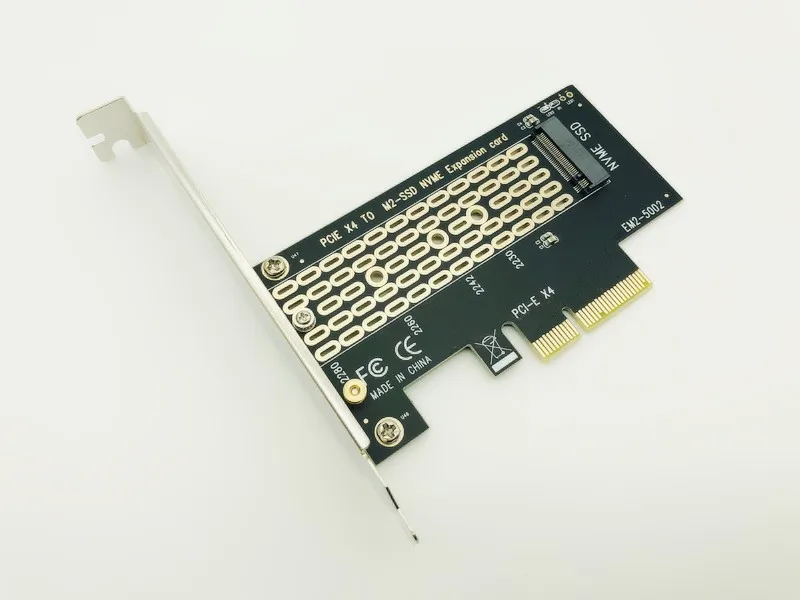 Adaptateur PCIE vers M2, carte Riser PCI Express vers M.2 NVcloser SSD PCIE, clé M NVcloser SSD M2, 6 000 cartes pour ordinateur, 6 pièces