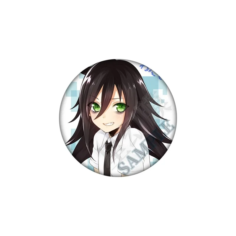 58 مللي متر لطيف أنيمي Watamote توموكو كوروكي تأثيري شارة بروش دبوس اكسسوارات للملابس على ظهره الديكور هدية