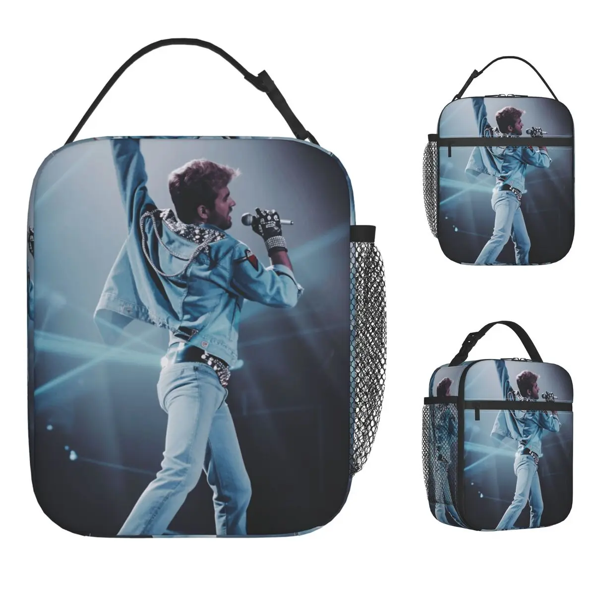George Michael British Singer Lunch Bag Portable Insulated Lunch Box Girls Cooler Bag Vintage Waterproof Thermal Tote Handbags