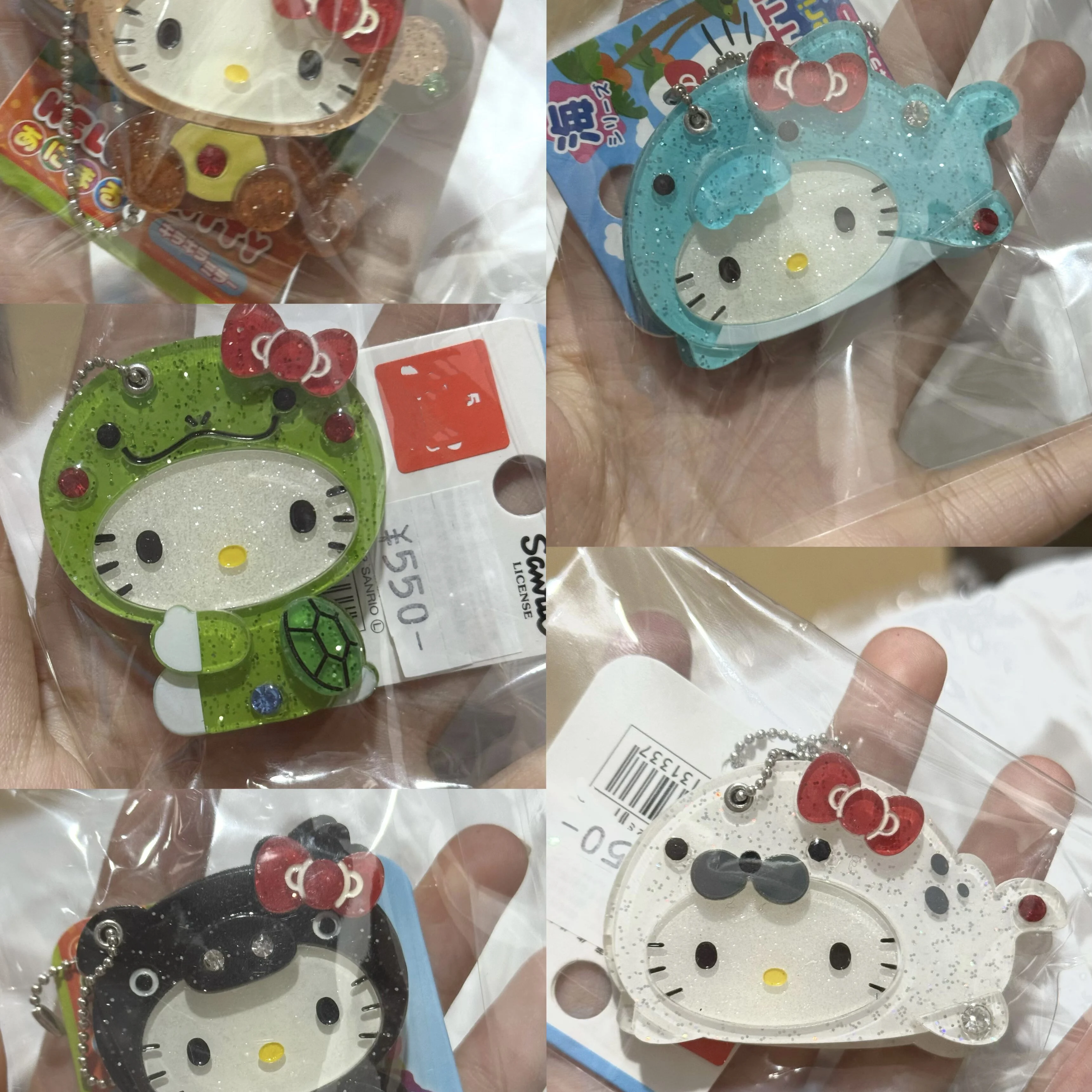 

Hello Kitty Милый кот в винтажном стиле в маленьком зеркале с зеркалом для макияжа и ценной подвеской, подарки для девочки