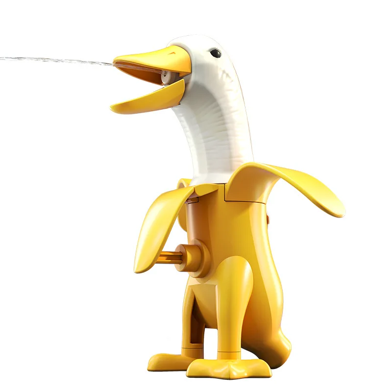 Pistolet na wodę w kształcie bananowej kaczki - Zabawka o dużym zasięgu i pojemności, pistolet na wodę dla dzieci do basenu i na plażę, akcesorium do łazienki