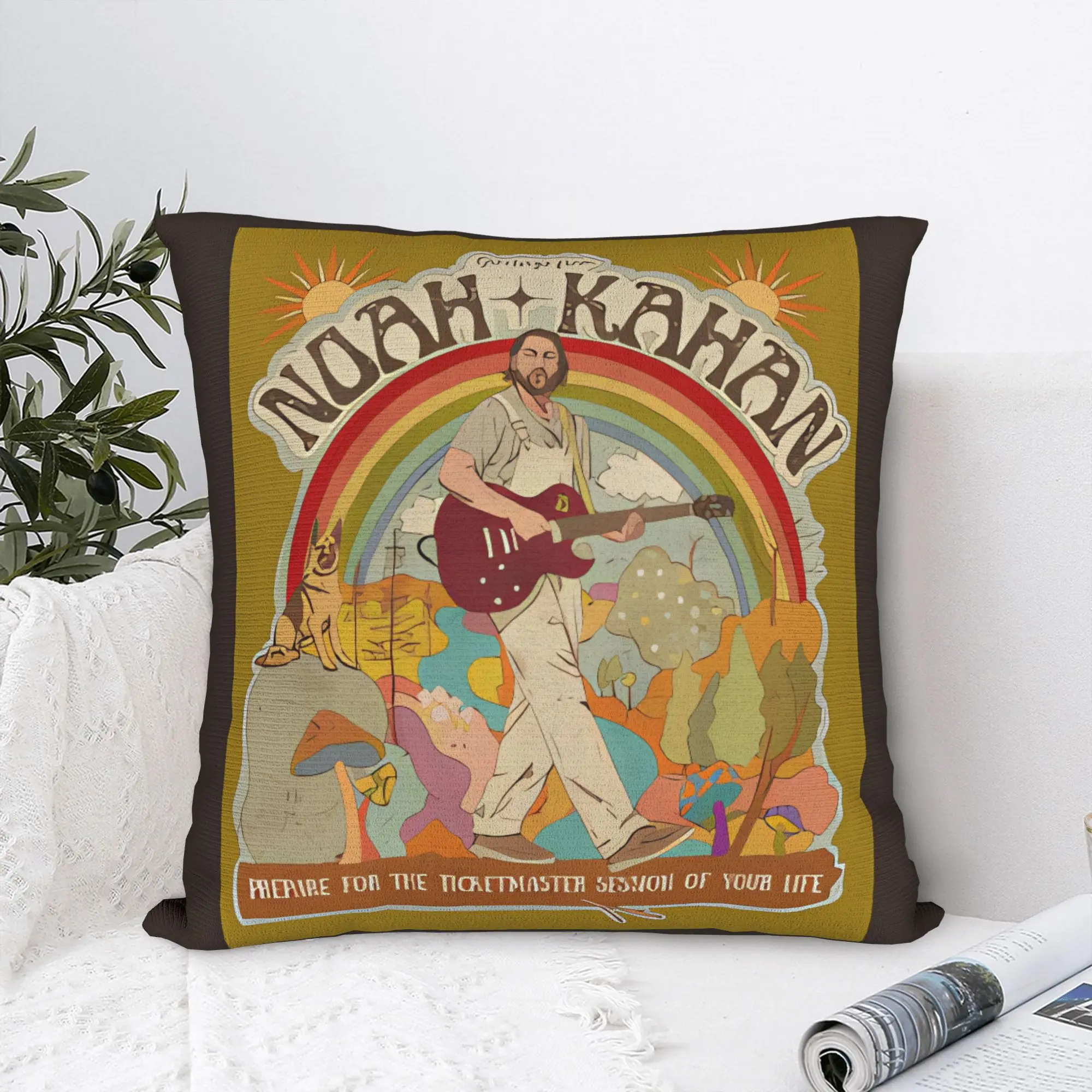 Noahs Kahans Art Bootleg Merch Pillow Cover  Cute Funny Pillow Case For Living Room Sofa Soft Pillowcases Gift Idea