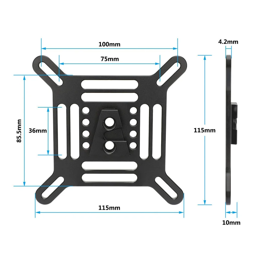 

Adjustable Monitor Mount Bracket 75x75mm 100x100mm with Quick Release V-Lock for 13 to 32" LCD Monitor, Light Stand