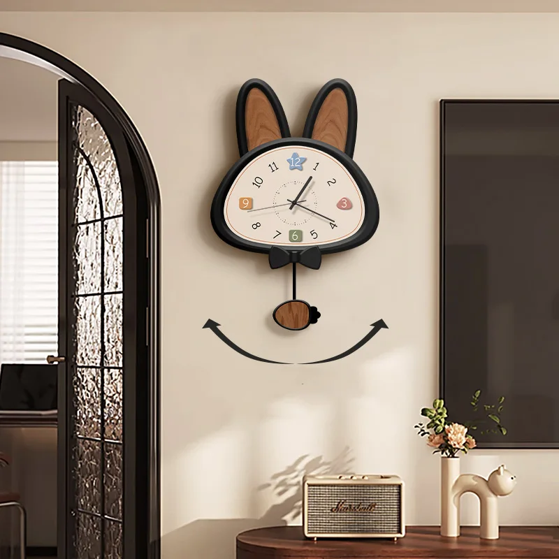 

Minimalist Unique Wall Clock Design Kids Room Kawaii Cute Modern Room Wall Clock Hands With Pendulum Reloj De Pared Home Decor