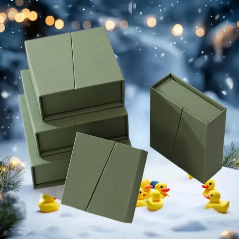 صندوق تغليف مجوهرات فوليو فليب، صندوق منظم مجوهرات وقلادة وخاتم، صندوق مجوهرات من ورق الكرافت السميك