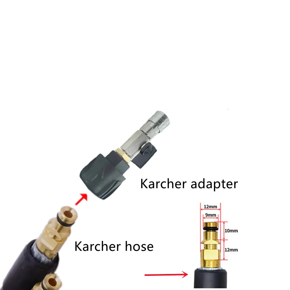 Pressure Washer Hose Adapter 1/4 Quick Connect With Valve to Control Water Flow for Karcher Lavor Nilfisk Bosch Hose