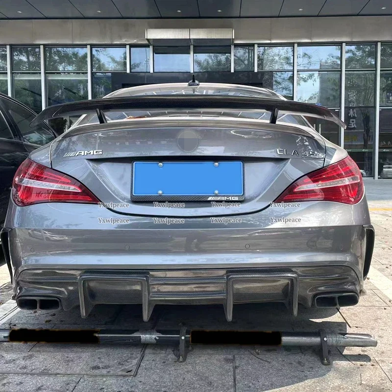 GT Spoiler for Mercedes CLA45 W117 C117 Real Carbon Fiber Rear Trunk Spoiler CLA180 CLA200 CLA250 CLA260 2013 14 15 16 17 2018