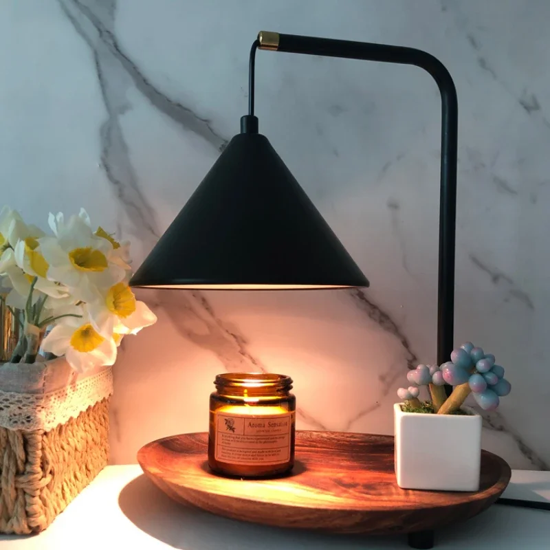 

Vintage Desktop Aromatherapy Lamp Wabi-sabi Style Flameless Fragrance Lamp Candle Melting Home Furnishing Decor