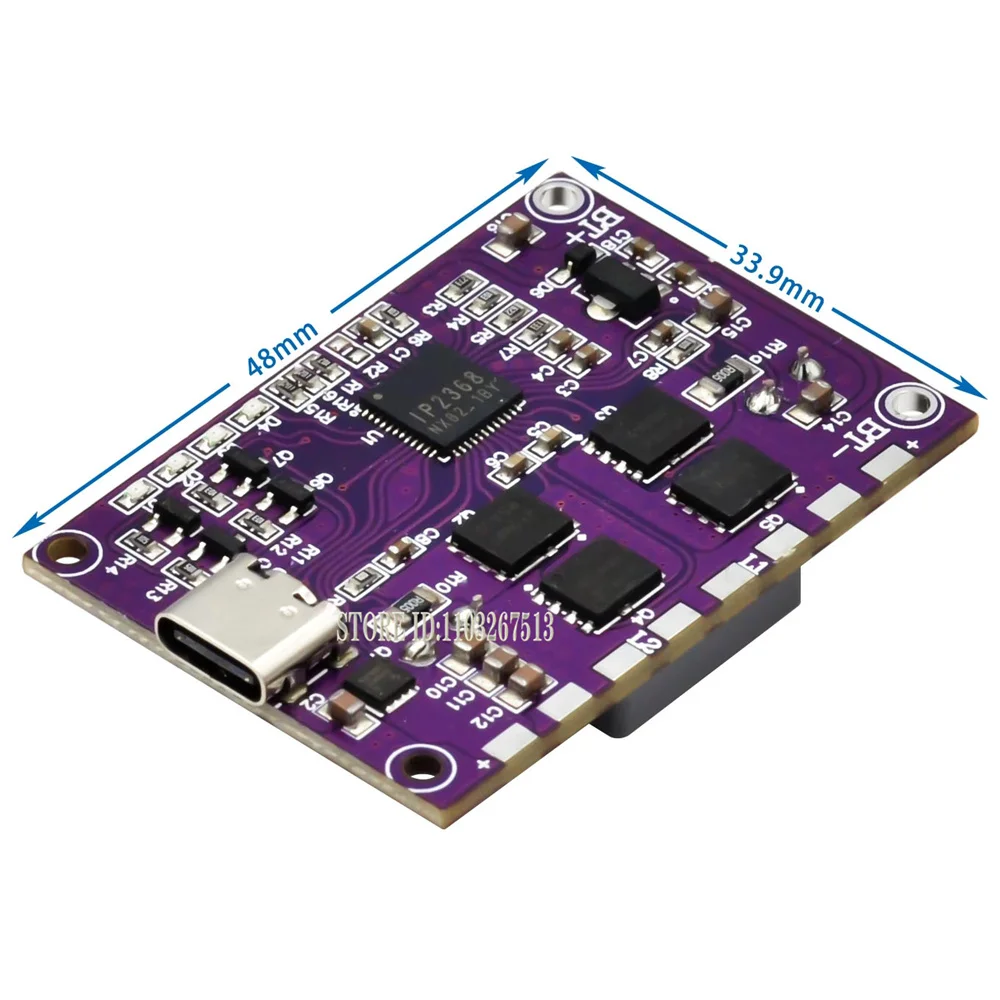 IP2368 Bidirectional 100w Fast Charging Module Buck-Boost Type-c Interface 4S Lithium Battery High-Power Fast Charging Board