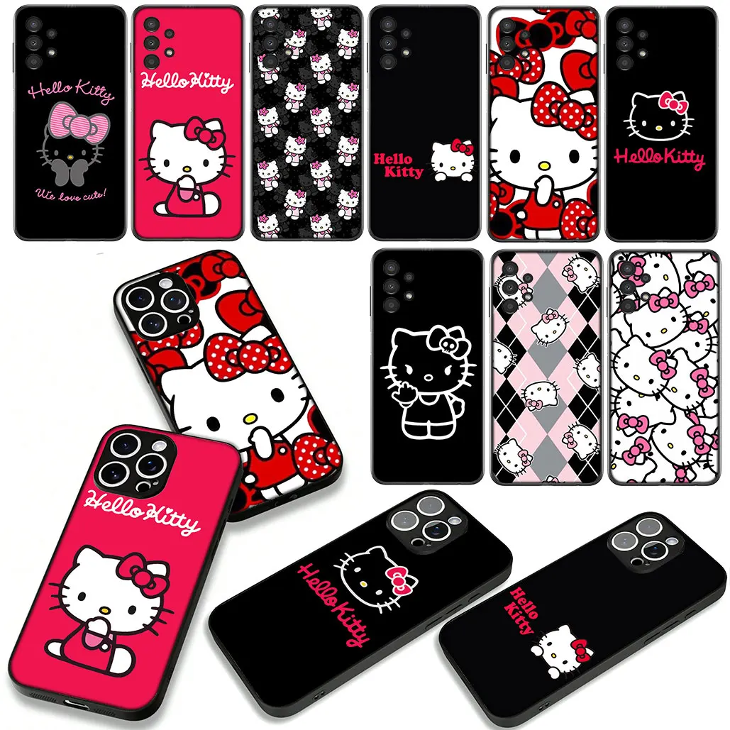 Housse de téléphone Hello Kitty Cat, étui tendance pour Apple