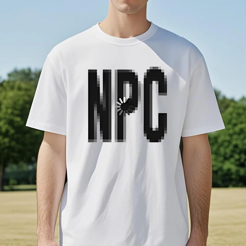 

Summer fashion creative print letter NPC T-shirts casual men's soft and breathable T-shirts round neck short sleeved T-shirt