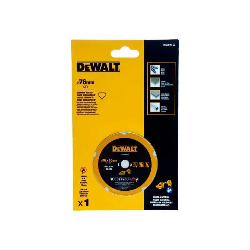 DEWALT DT20590-QZ 76MM Multi Material Blade DT20591-QZ Diamond Tile Blade DT20592-QZ Steel Cutting Blade 3PK For DCS438