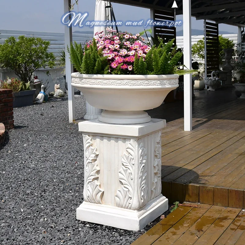 Garden Roman column flower pot ornament courtyard villa entrance floor-to-ceiling entrance decoration wedding road guide