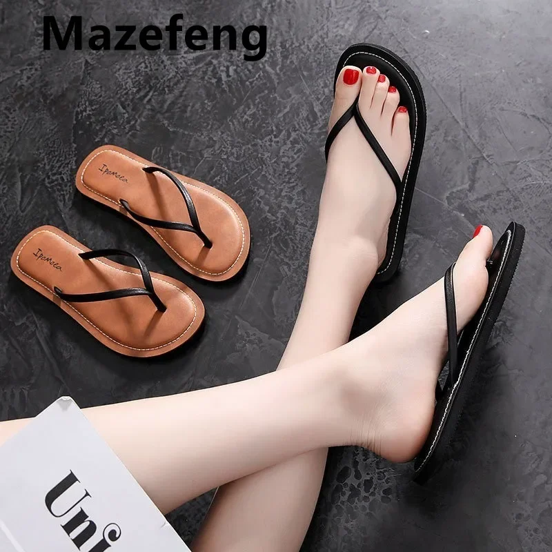 Mazefeng Women Non Slip Flip Flop Slippers Woman Summer Ladies Shoes Comfortable Casual Beach Slides Female Soft 2021 Footwear