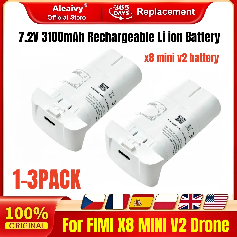 

New 7.2V 3100mAh Rechargeable Li ion Battery for FIMI X8 MINI V2 Drone, Intelligent Flight Spare Parts, RC Quadcopter Accessory