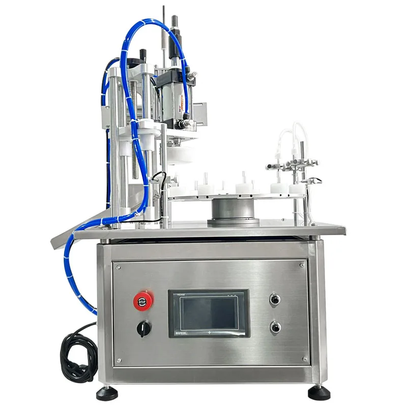 Automatic desk top liquid filling and capping machine, nucleic acid reagent magnetic pump dispensing machine