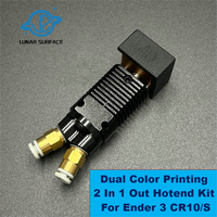 LS-3D Printer Parts 2 in 1 out Dual Color Printing Hotend Kit Original CR10/Ender 3 Extrusion For Ender 3 CR10/S Bowden Extruder