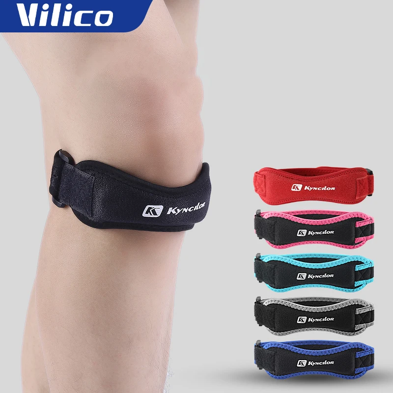 AliExpress NONE 1pcs patella sports knee pads, adjustable silicone knee pads, suitable for spring and summer running, walking, exercise, cycling