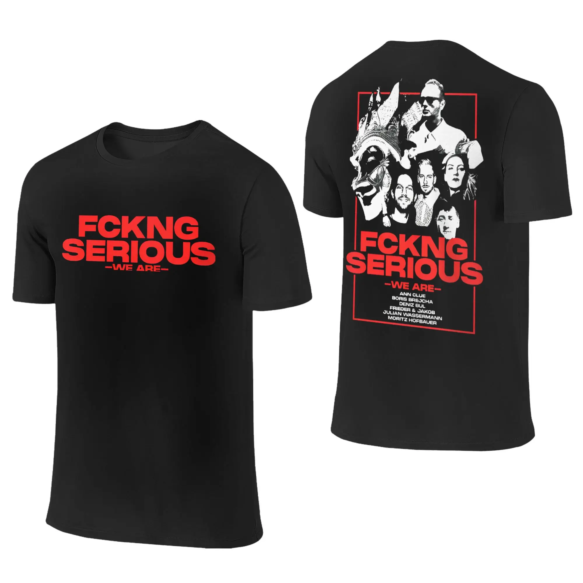 Awesome Boris Brejcha Fckng Serious T-Shirt Men Women Cotton T Shirts DJ Music Tour Short Sleeve Tees 2-sided Present Clothing