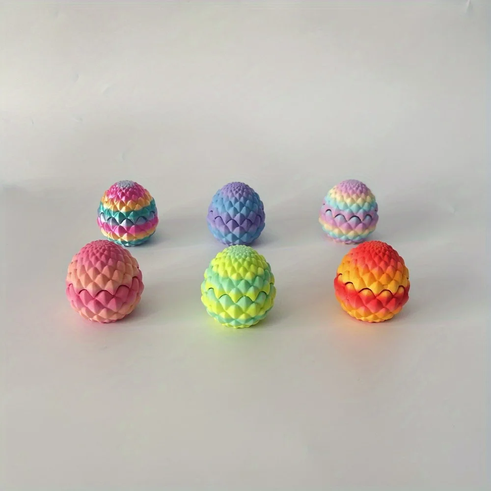 تمثال بيضة التنين المطبوع ثلاثي الأبعاد - ديكور خيالي معقد، عرض فريد من نوعه للمنزل/المكتب، هدية مثالية لهواة الجمع